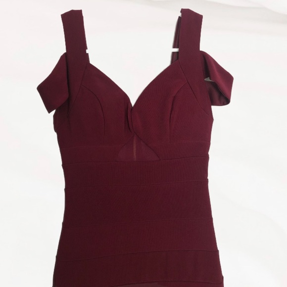 Emerald Sundae Long Maroon Dress - Picture 3 of 4
